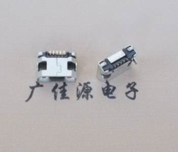 盐城迈克小型 USB连接器 平口5p插座 有柱带焊盘