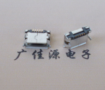 盐城Micro USB卷口 B型(无柱）插板脚间距6.4普通端子