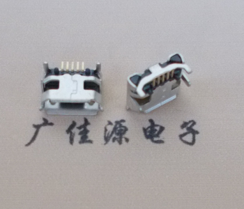 盐城Micro USB母座牛角间距7.2x6.6mm加长端子定位柱