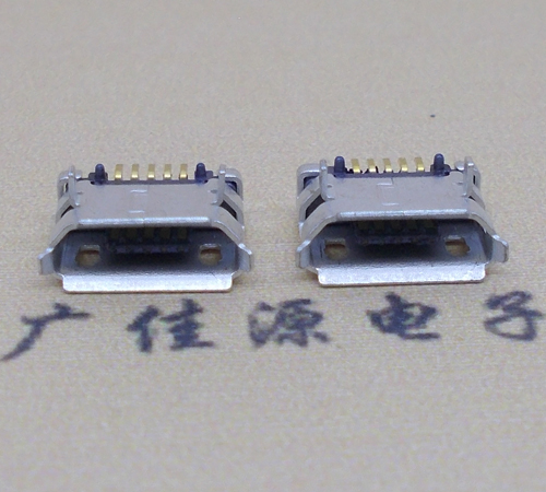 盐城高品质Micro USB 5P B型口母座,5.9间距前插/后贴端SMT